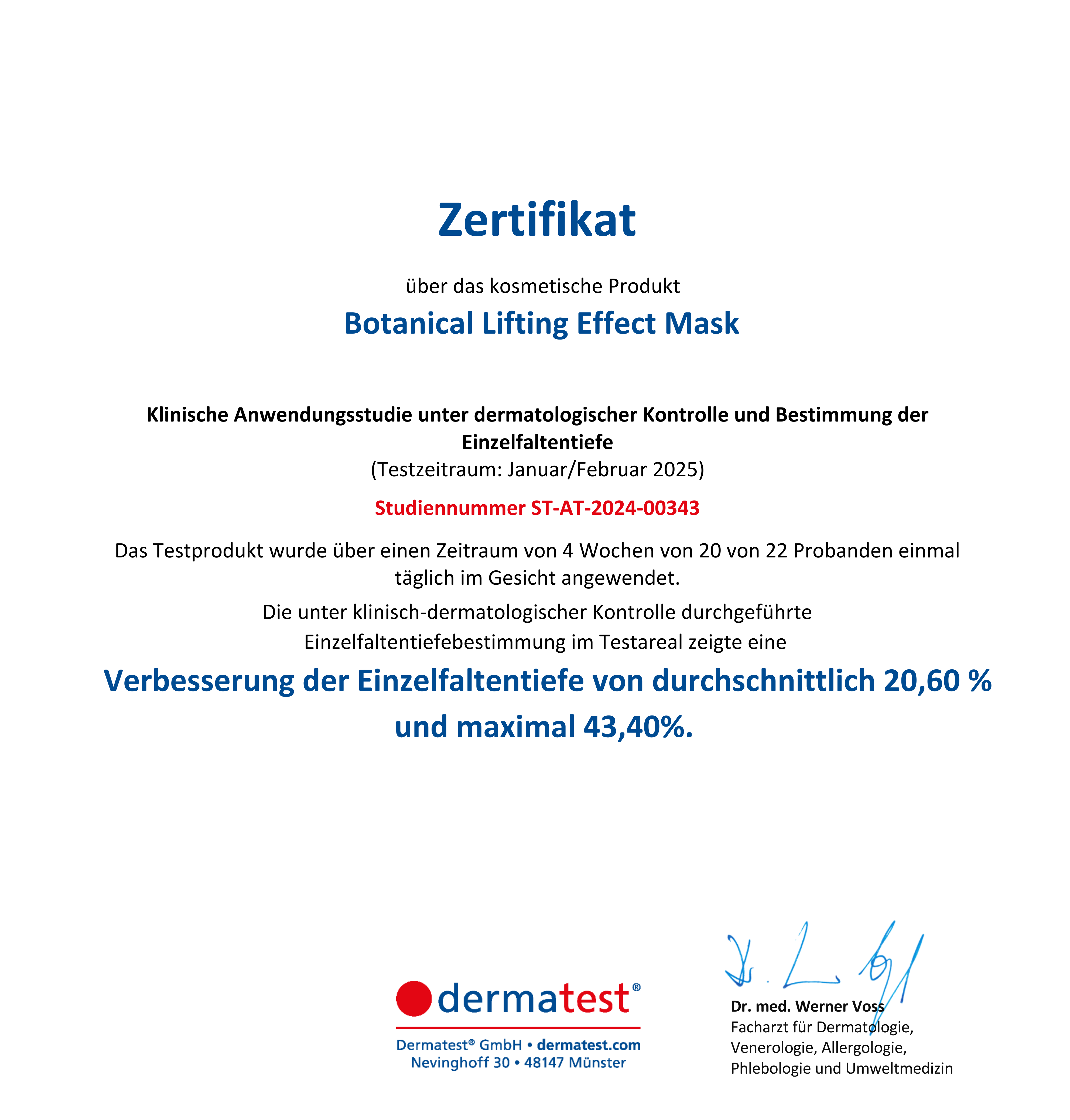 Botanical Lifting Effect Mask | with hyaluronic acid and caffeine